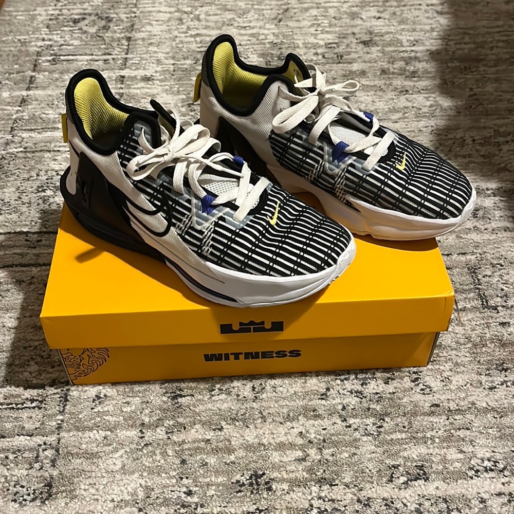 LeBron Witness 6 White Persian Violet Basketball Shoes